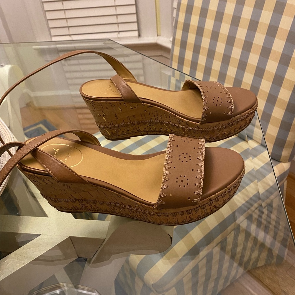 Jack Rogers platform sandals, size 8